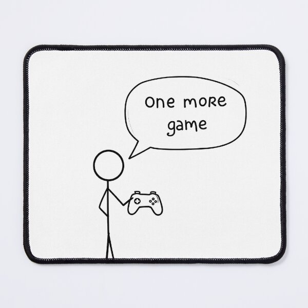 Item preview, One More Game – Funny Gamer Quote Minimalist Design designed and sold by Articooler.