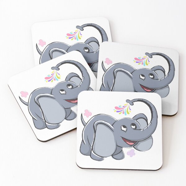Item preview, Joyful Elephant Spray - Cute Grey Elephant with Colorful Confetti designed and sold by Love3Happy.