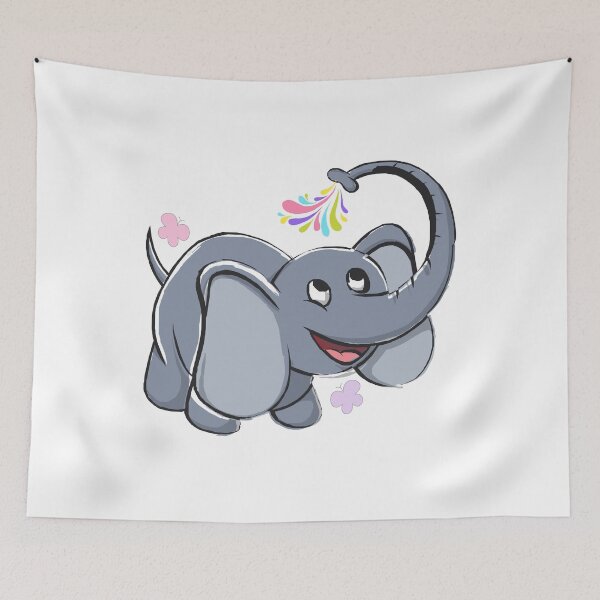 Item preview, Joyful Elephant Spray - Cute Grey Elephant with Colorful Confetti designed and sold by Love3Happy.