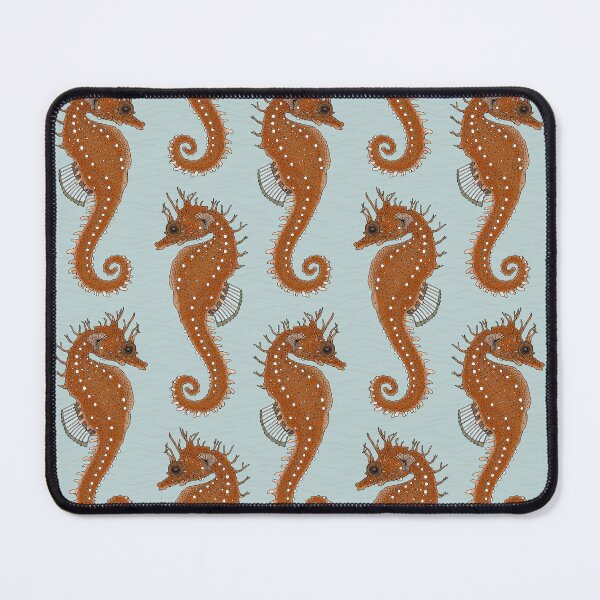 Item preview, seahorse celadon blue designed and sold by scrummy.
