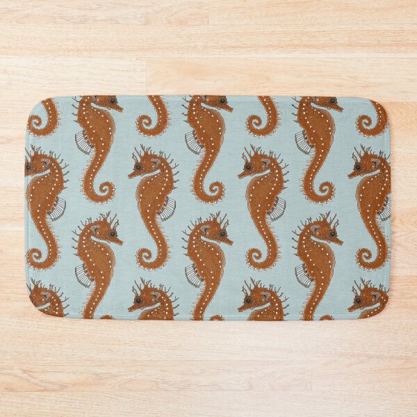 Item preview, seahorse celadon blue designed and sold by scrummy.