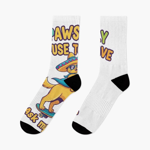 Item preview, I Pawsitively Refuse To Behave Ask My Human Funny Cat Riding Dog Skateboard Design designed and sold by Sushikidsntod.