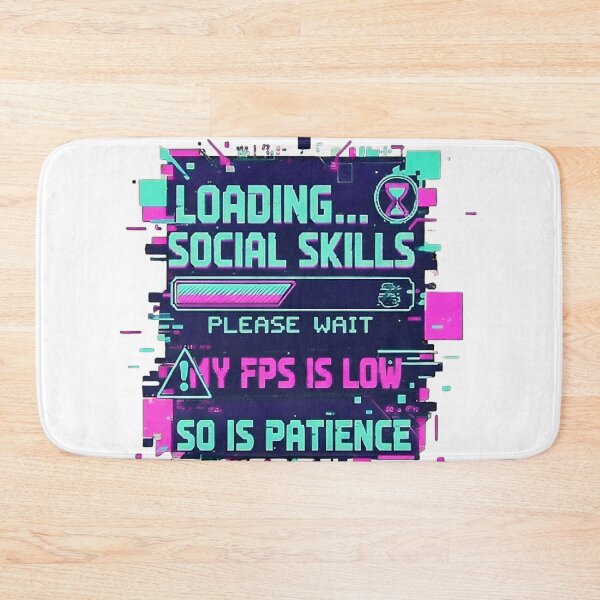 Item preview, Loading Social Skills Please Wait Glitch Aesthetic designed and sold by Mental Tab Closed.