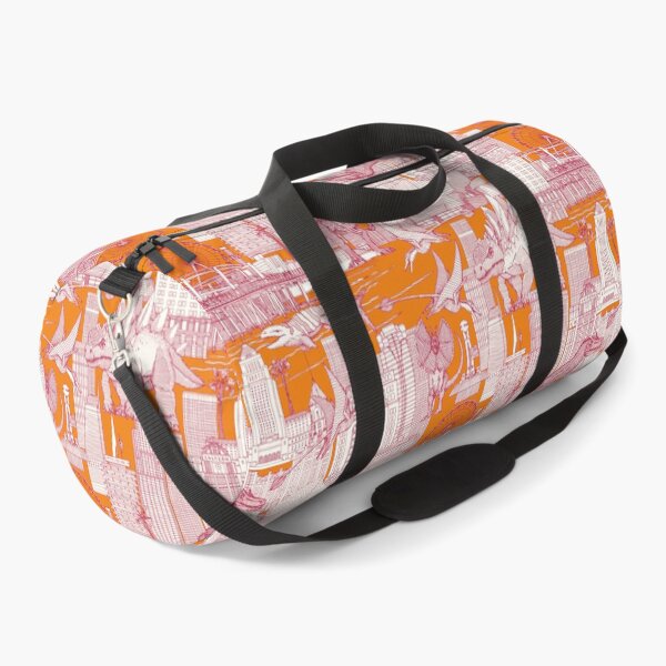 Item preview, Jurassic LA toile viva magenta satsuma designed and sold by scrummy.