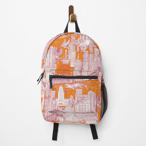 Item preview, Jurassic LA toile viva magenta satsuma designed and sold by scrummy.