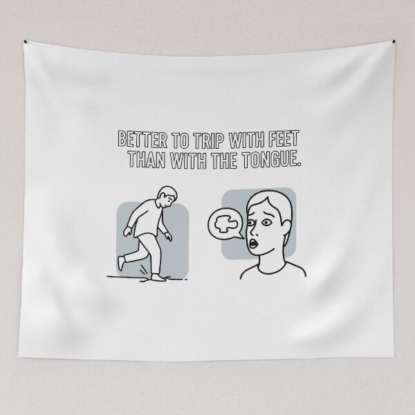 Item preview, Better to Trip With the Feet Than With the Tongue – Daily Stoic Quote by Marcus Aurelius designed and sold by artbibun.