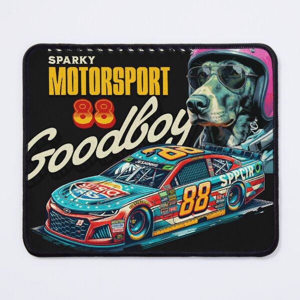 Item preview, Sparky Motorsport 88 – Goodboy Racing Dog  designed and sold by squirrel and hat.