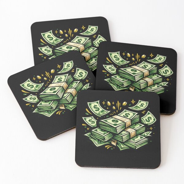Item preview, Money Stack Illustration – Cash Wealth Sticker Design designed and sold by DrizzyV.