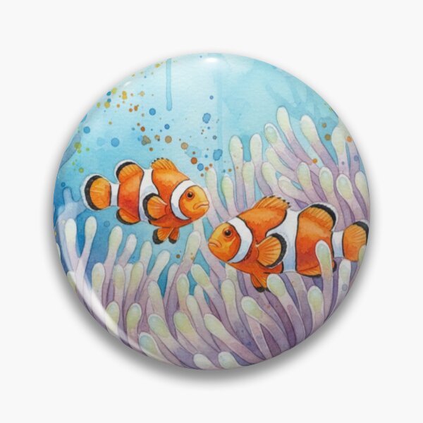 Item preview, Watercolor clown fish in a sea anemone  designed and sold by Pedro  Fart Faced McGee.