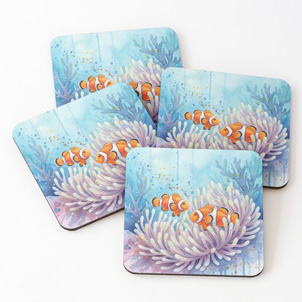 Item preview, Watercolor clown fish in a sea anemone  designed and sold by Pedro  Fart Faced McGee.