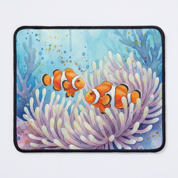 Item preview, Watercolor clown fish in a sea anemone  designed and sold by Pedro  Fart Faced McGee.