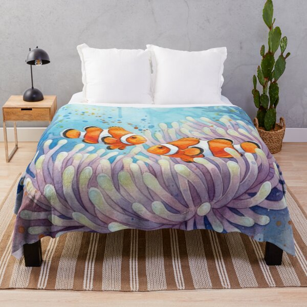 Item preview, Watercolor clown fish in a sea anemone  designed and sold by Pedro  Fart Faced McGee.