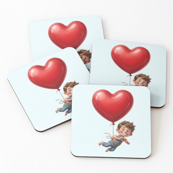 Item preview, Cute 3D Toddler Boy with Heart Balloon - Sweet Valentine Art designed and sold by PixMoody.