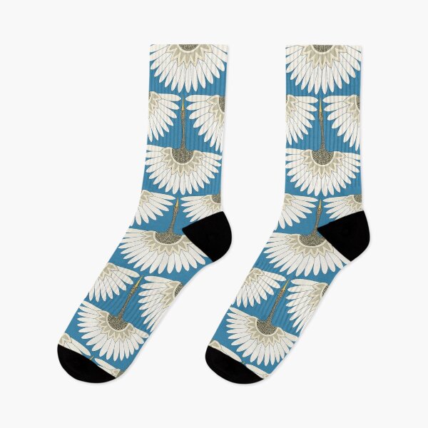 Item preview, art deco cranes blue designed and sold by scrummy.