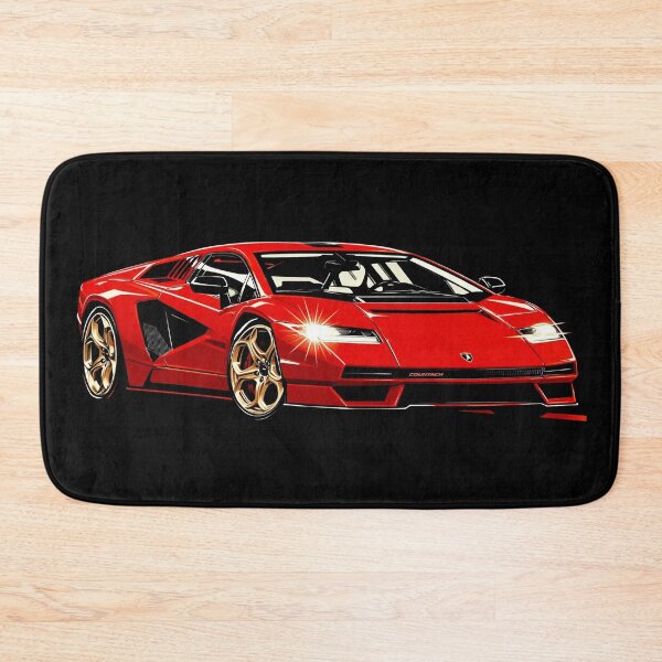 Item preview, Lamborghini Countach Red Supercar Illustration – Exotic Automotive Wall Art designed and sold by Stinky Lincy's Apparel Company.