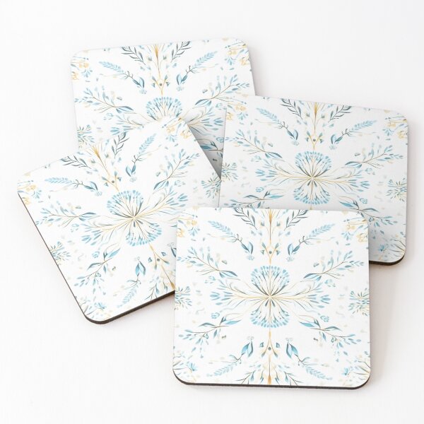 Item preview, Golden Breeze Floral – Light & Elegant Watercolor Pattern designed and sold by Colorshow-relax.