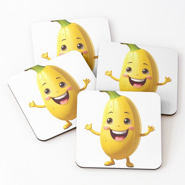 Item preview, Cheerful Banana Mascot Cartoon designed and sold by mcraft studio.