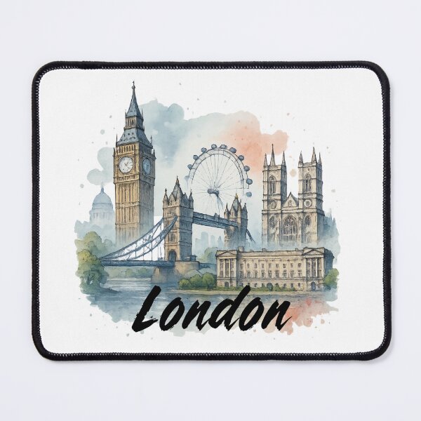 Item preview, Watercolor of London with its monuments designed and sold by creativelolo.