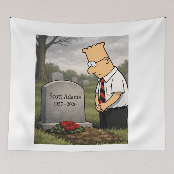 Item preview, dilbert cartoon RIP scott Adam designed and sold by trozstreet.