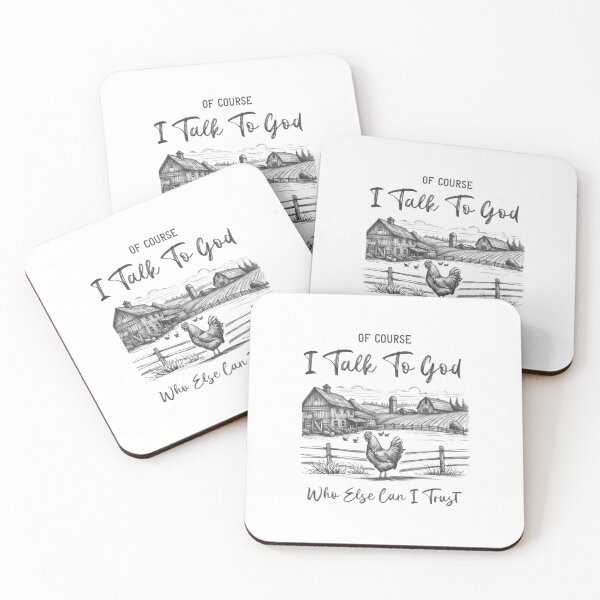 Item preview, I Talk To God Farm Scene — Vintage Sketch Illustration | Country Life & Faith Gift designed and sold by Colorful-Garden.