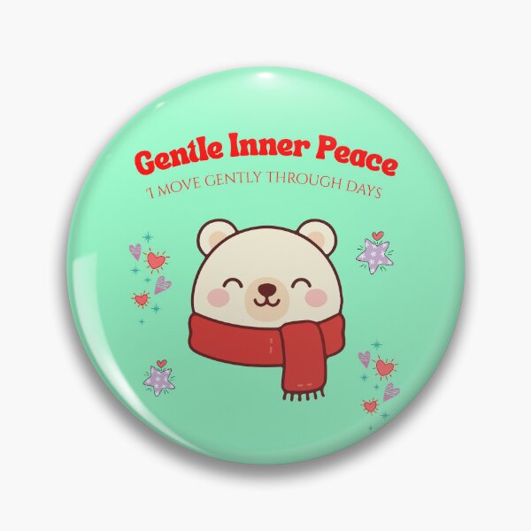 Item preview, Gentle Inner Peace – I Move Gently Through Days Cute Calm Bear Illustration designed and sold by YasirHamidDesigns .