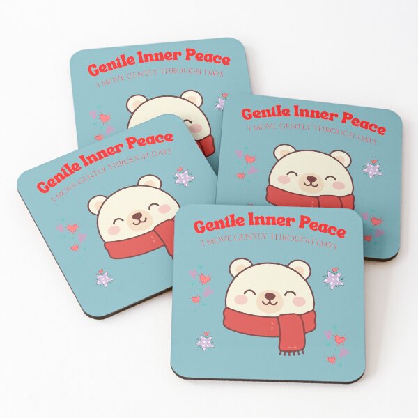 Item preview, Gentle Inner Peace – I Move Gently Through Days Cute Calm Bear Illustration designed and sold by YasirHamidDesigns .