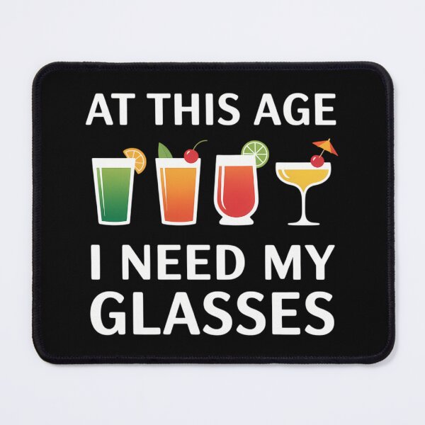 Item preview, at This Age I Need My Glasses Funny Cocktail Drinking designed and sold by lilensgavadur.