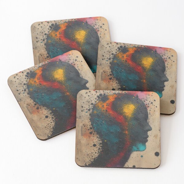 Item preview, Head in colors, thoughts and feelings in a color explosion designed and sold by Mianku | Für das Leben.