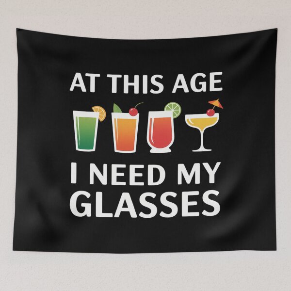 Item preview, at This Age I Need My Glasses Funny Cocktail Drinking designed and sold by lilensgavadur.