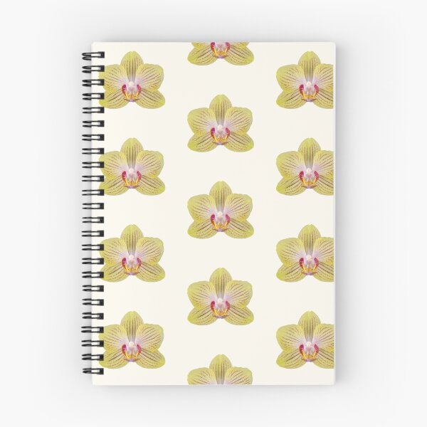 Item preview, yellow striped orchid flower sticker designed and sold by inainart.