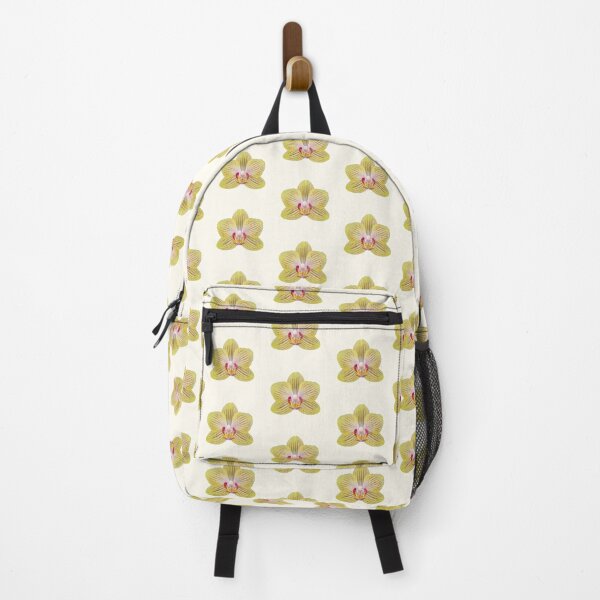 Item preview, yellow striped orchid flower sticker designed and sold by inainart.