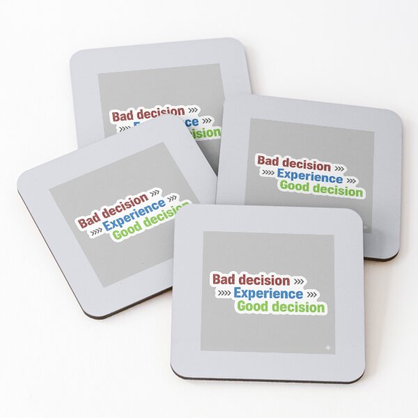 Item preview, Bad Decision Experience Good Decision Growth Mindset Sticker designed and sold by Scro-Ciob-Shop.