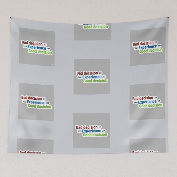 Item preview, Bad Decision Experience Good Decision Growth Mindset Sticker designed and sold by Scro-Ciob-Shop.