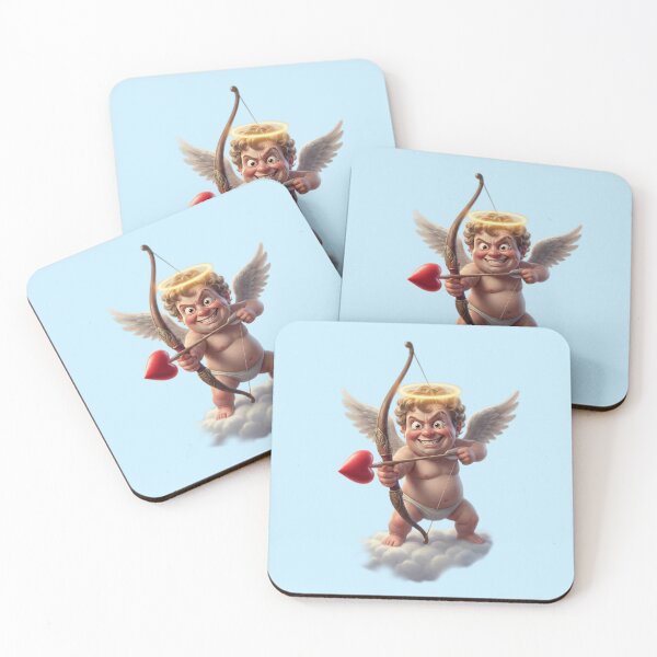 Item preview, Mischievous 3D Cupid with Bow - Funny Cheerful Valentine Archer designed and sold by PixMoody.