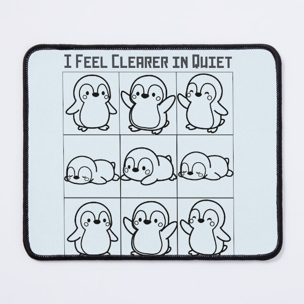 Item preview, I Feel Clearer in Quiet – Calm Penguin Illustration for Peaceful Minds designed and sold by YasirHamidDesigns .