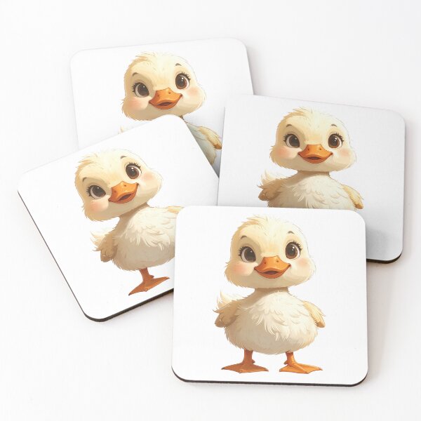 Artikelvorschau, Niedliches flauschiges Baby-Enten-Cartoon entworfen und verkauft von mcraft studio.