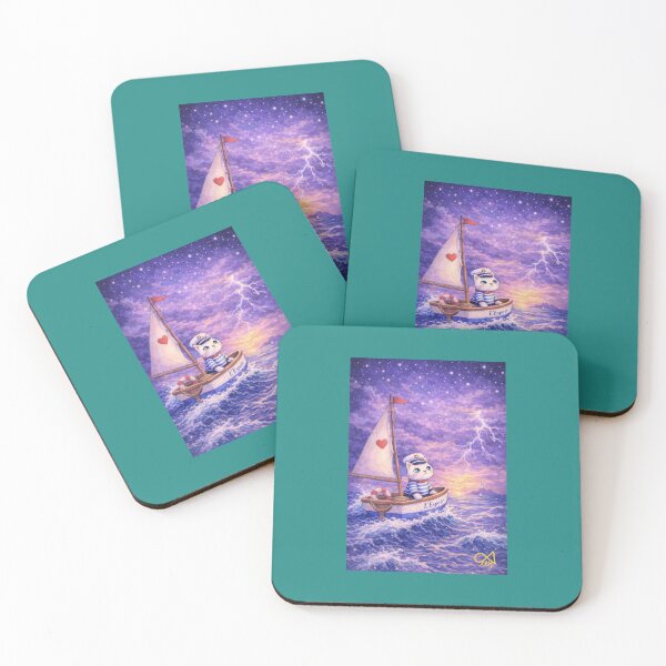 Item preview, LaMaisonOfMY MY FRENCH CAT SAILING INTO LOVE VALENTINES 2026 COLLECTION  NO. 24 On Green designed and sold by LaMaisonOfMY.