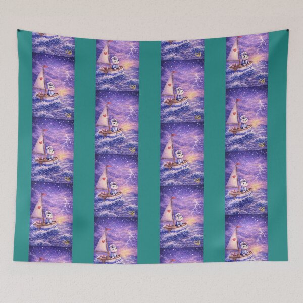 Item preview, LaMaisonOfMY MY FRENCH CAT SAILING INTO LOVE VALENTINES 2026 COLLECTION  NO. 24 On Green designed and sold by LaMaisonOfMY.