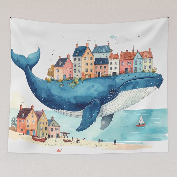 Item preview, Whale Village Dreamscape designed and sold by mcraft studio.
