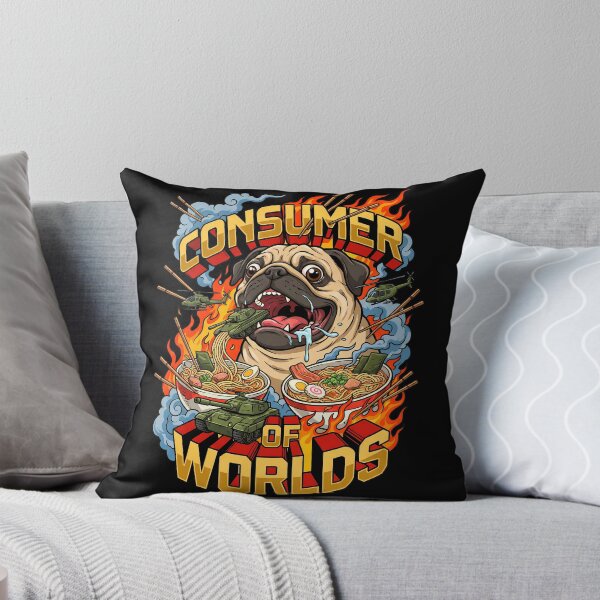 Item preview, Pug Eating Tanks Fire Ramen  designed and sold by Tong4130.