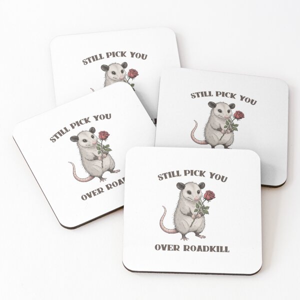 Item preview, Still Pick You Over Roadkill Opossum — Funny Trash Panda Valentine Sketch Illustration designed and sold by Colorful-Garden.