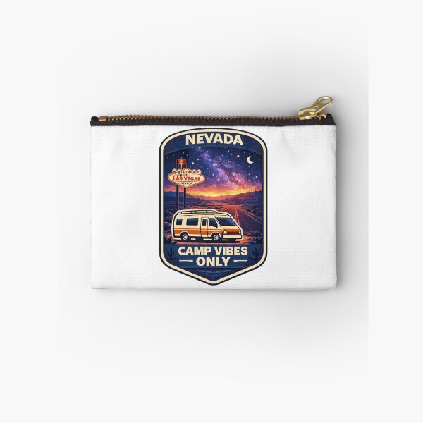 Item preview, Nevada Camp Vibes Only – Desert Highway Road Trip Camper Badge designed and sold by Purdiole-art.
