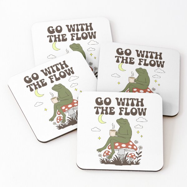 Item preview, Go With The Flow Cozy Frog Art designed and sold by StickifyArt.