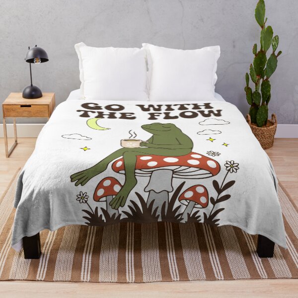 Item preview, Go With The Flow Cozy Frog Art designed and sold by StickifyArt.