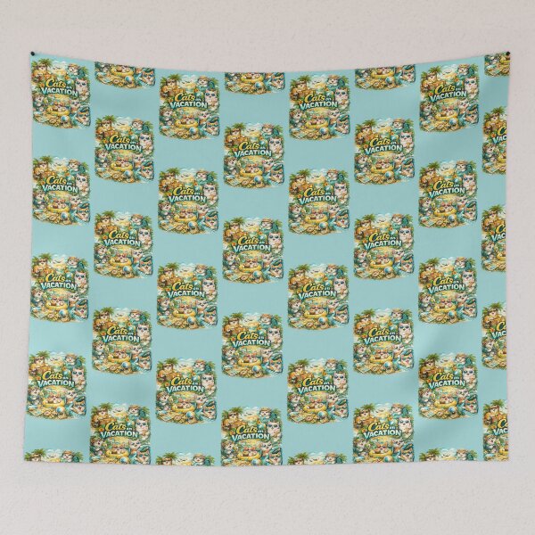 Item preview, Cats on Vacation – Funny Summer Cats Digital Art Design designed and sold by Snapystyle.