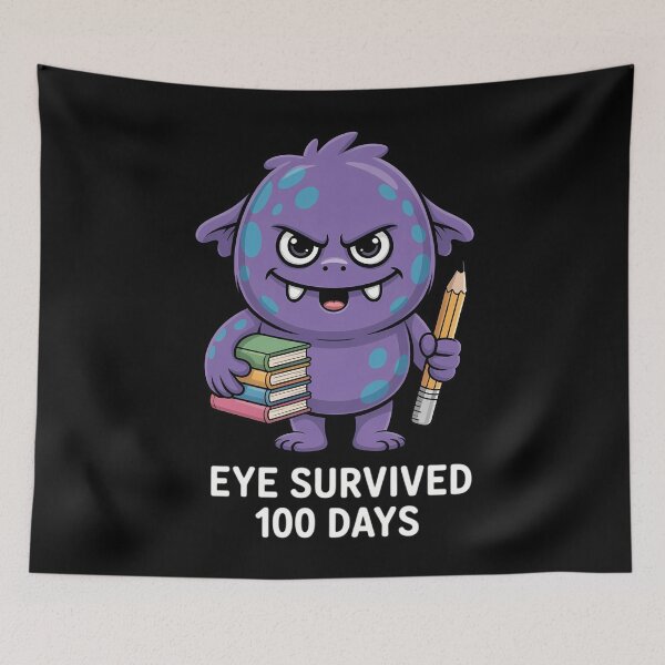Item preview, Eye Survived 100 Days of School Easy Monster designed and sold by sterabamineh.