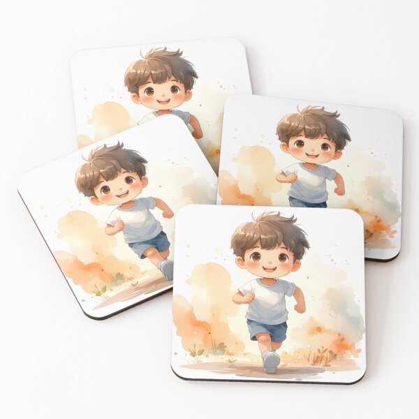 Item preview, Cute Boy Running | Adorable Cartoon Illustration of a Happy Kid designed and sold by mcraft studio.