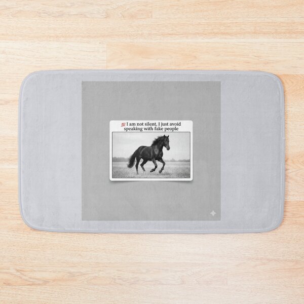 Item preview, I Am Not Silent I Just Avoid Speaking With Fake People Black Horse designed and sold by Scro-Ciob-Shop.
