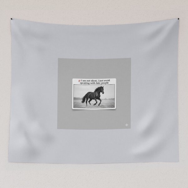 Item preview, I Am Not Silent I Just Avoid Speaking With Fake People Black Horse designed and sold by Scro-Ciob-Shop.
