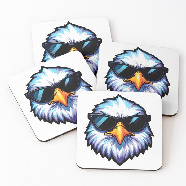 Item preview, Cool Eagle Mascot Wearing Sunglasses designed and sold by Kavya Art.